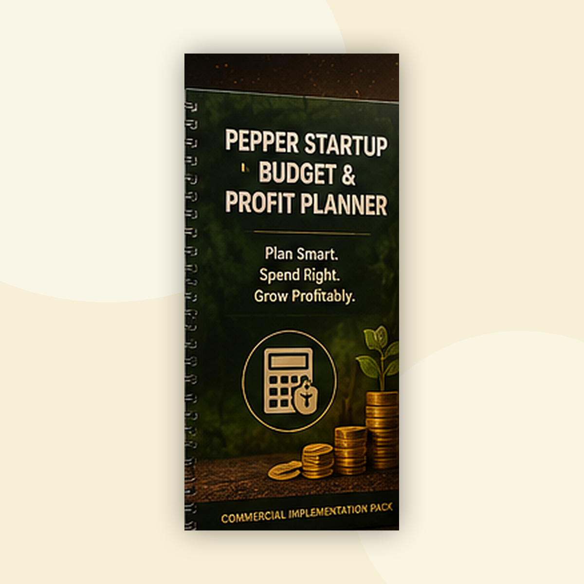 Pepper Startup Budget and Profit Planner mockup