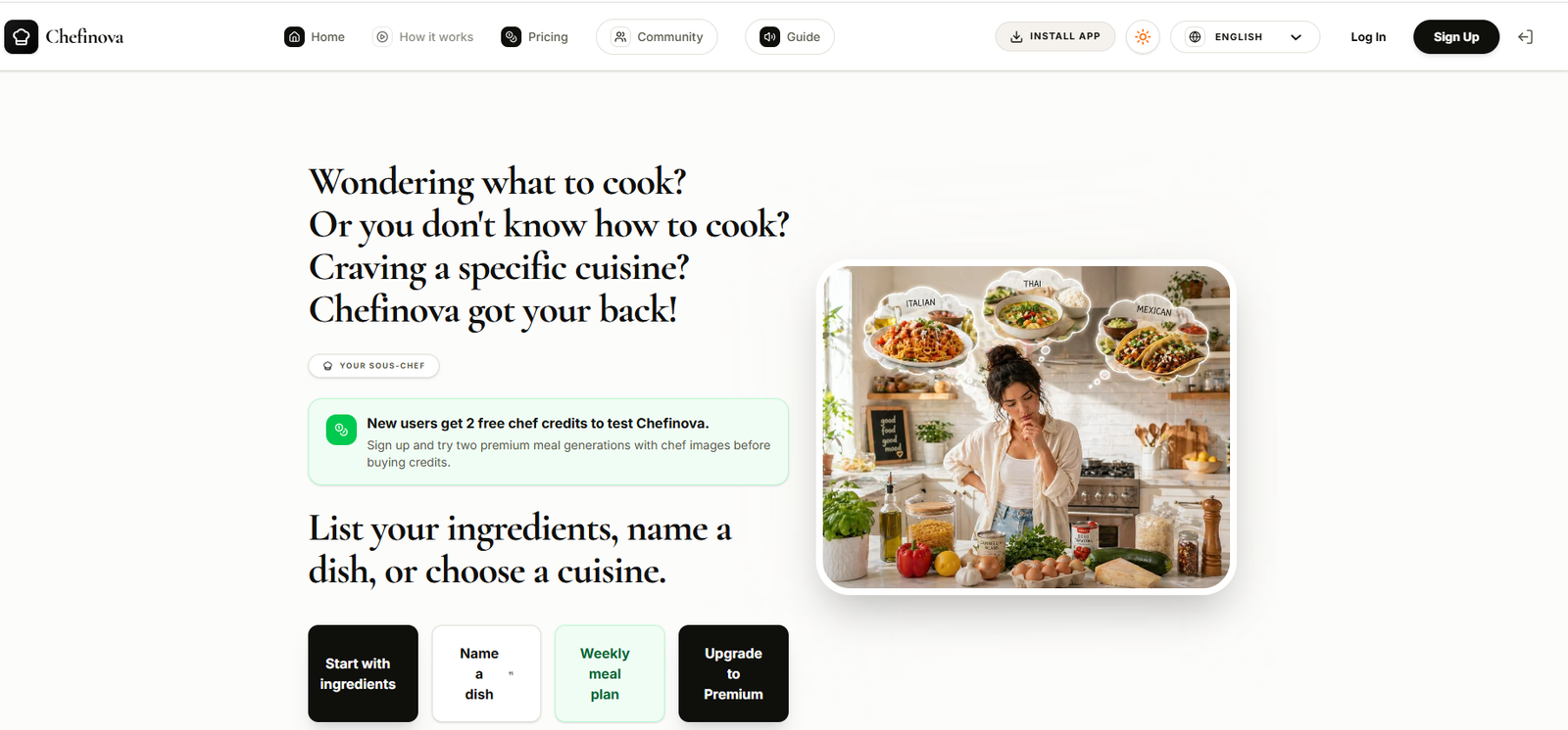 Chefinova interface